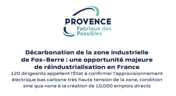 Communiqué – Décarbonation de Fos-Berre 
