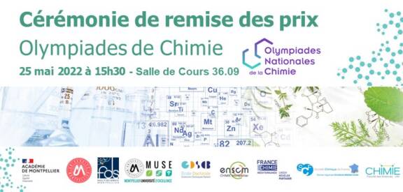 Cérémonie de remise des prix des Olympiades de la Chimie, le 25 mai 2022, à Montpellier